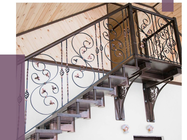 Кованые лестницы в Бугульме от 78842 руб. под ключ