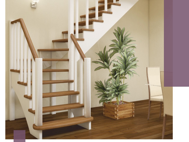 Г-образные лестницы под ключ в Бугульме — изготовление и монтаж