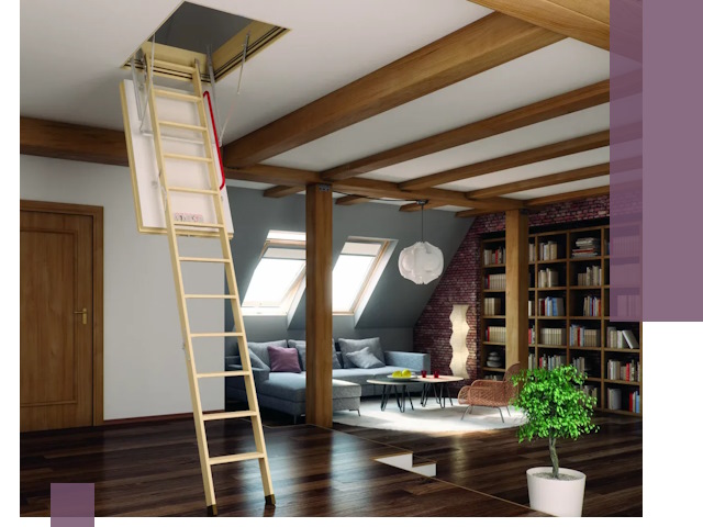 Чердачные лестницы под ключ в Бугульме: изготовление и монтаж