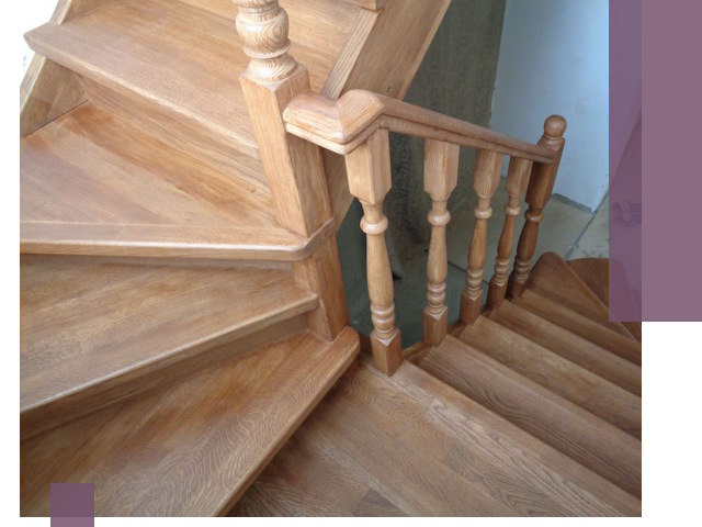 Дубовые лестницы под ключ в Бугульме: изготовление и монтаж