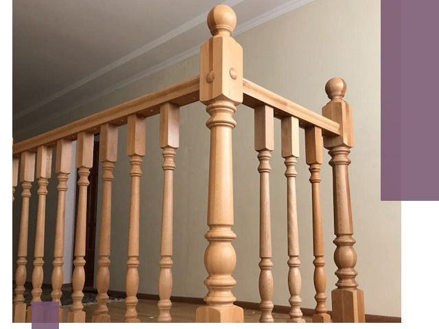 Деревянные перила на заказ в Бугульме: монтаж и изготовление