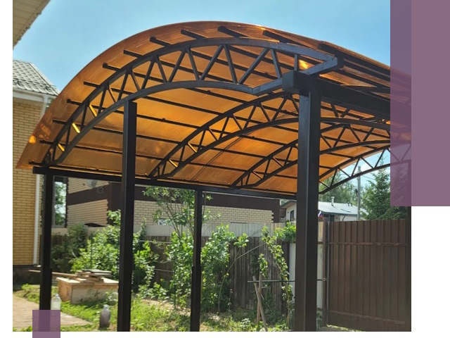 Изготовление навесов под ключ в Бугульме из качественных материалов