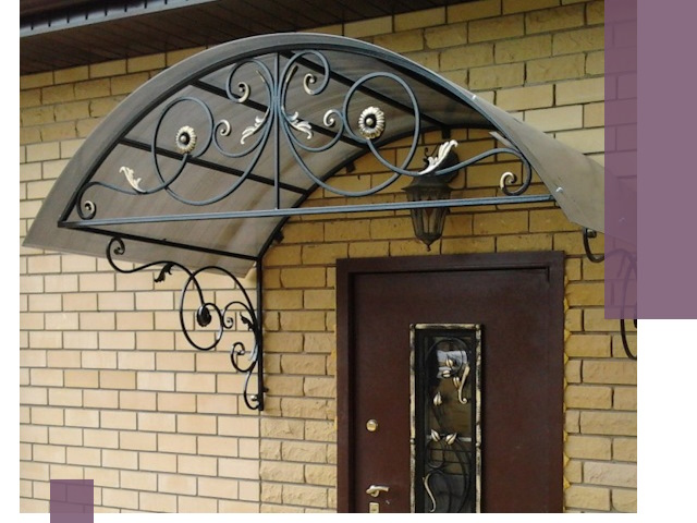 Изготовление козырьков из металла под ключ в Бугульме