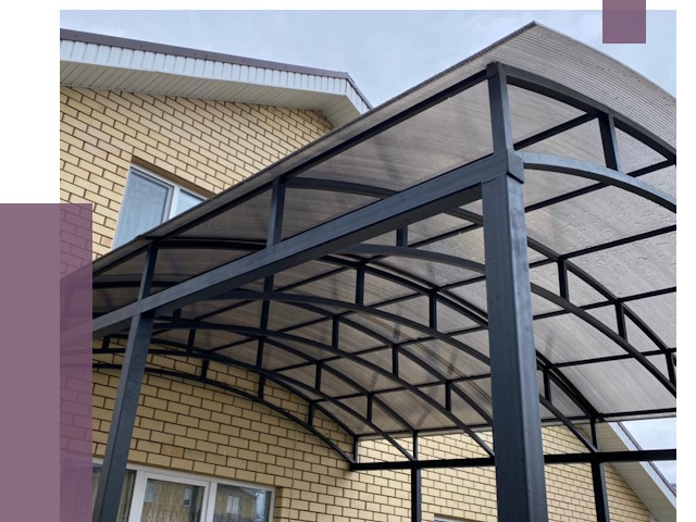 Монтаж козырьков в Бугульме от 11372 руб. | ПРОЛЁТ-Бгл