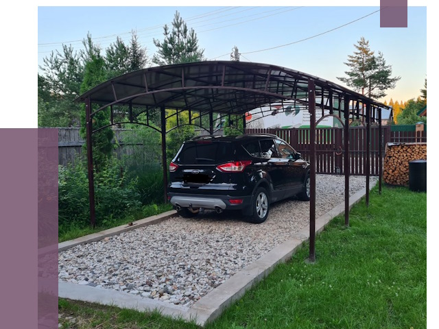 Навесы для автомобиля в Бугульме от 12989 руб.  | ПРОЛЁТ-Бгл