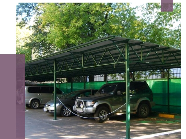 Навесы для парковки в Бугульме от 79348 руб. заказать | ПРОЛЁТ-Бгл