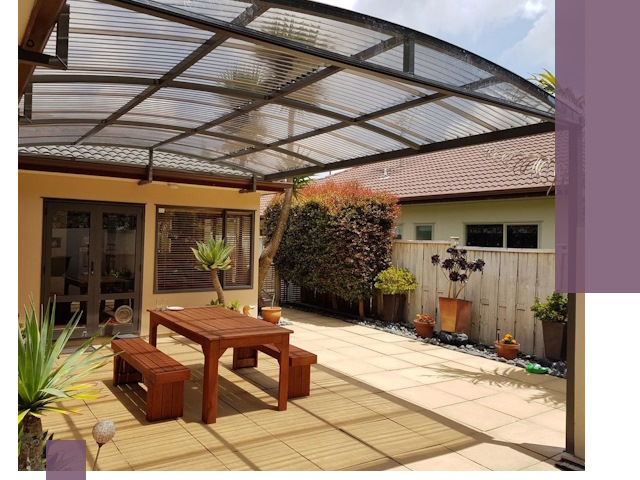 Навесы во двор под ключ в Бугульме — изготовление и монтаж