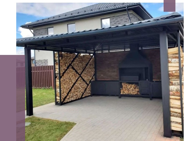 Навесы для барбекю в Бугульме от 12584 руб. под ключ | ПРОЛЁТ-Бгл