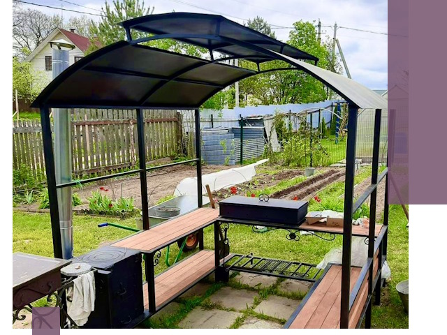 Навесы для барбекю в Бугульме: изготовление, монтаж и демонтаж