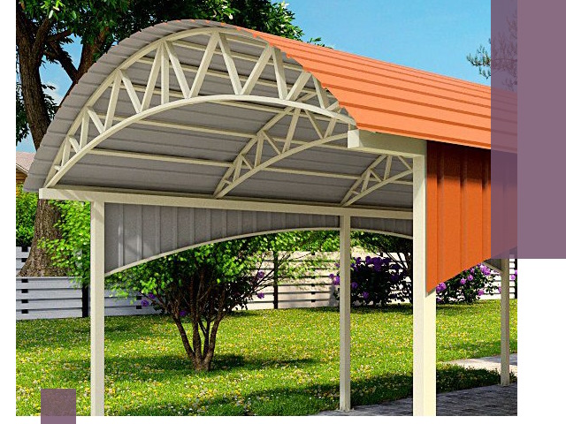 Навесы из профнастила под ключ в Бугульме — установка и монтаж