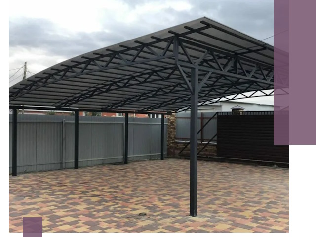 Металлические навесы под ключ в Бугульме — изготовление и монтаж