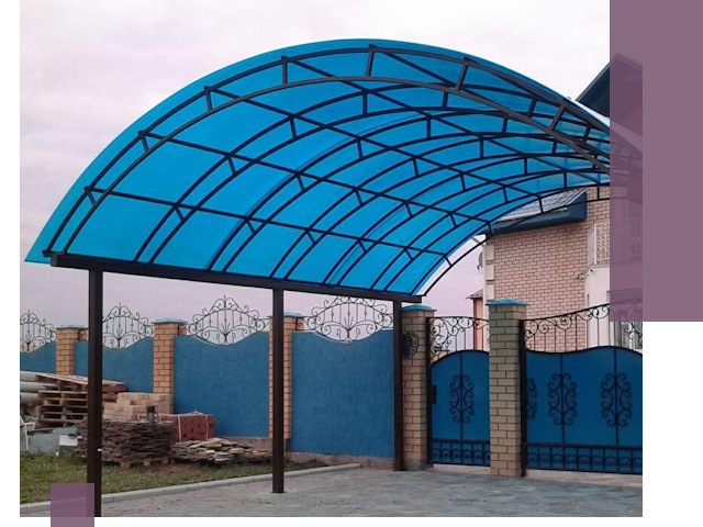 Арочные навесы под ключ в Бугульме — изготовление и монтаж