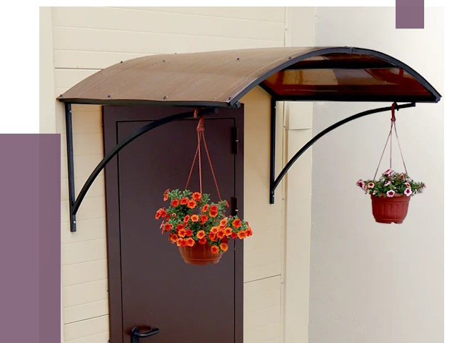 Козырьки над входом в Бугульме от 14657 руб.  | ПРОЛЁТ-Бгл