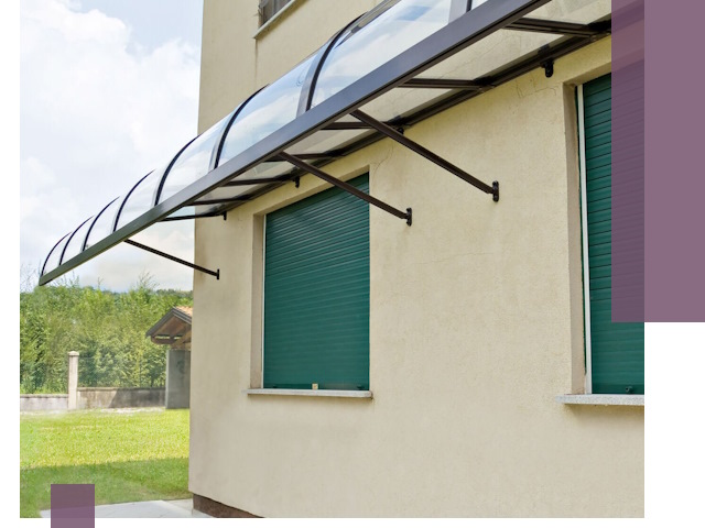 Козырьки над окнами в Бугульме — изготовление и монтаж по выгоде