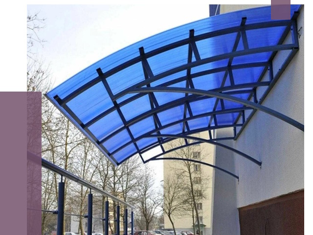 Козырьки из поликарбоната в Бугульме от 4245 руб. под ключ | ПРОЛЁТ-Бгл