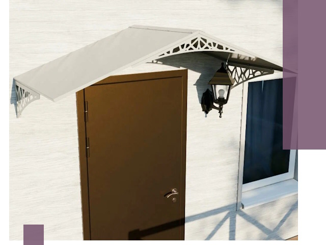 Металлические козырьки на входы и террасы в Бугульме