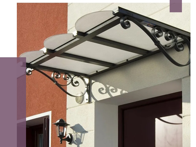 Односкатные козырьки в Бугульме от 8289 руб.  | ПРОЛЁТ-Бгл