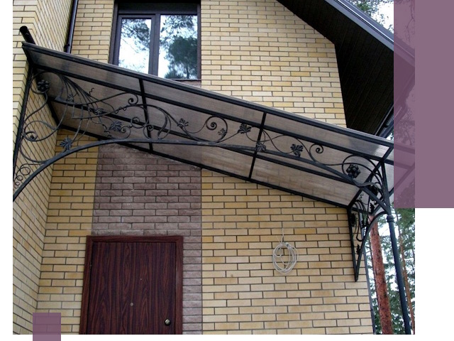 Односкатные козырьки из металла под ключ в Бугульме