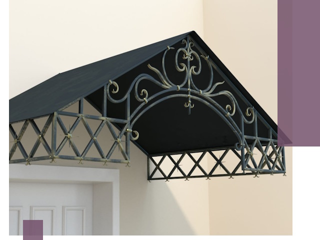 Двускатные металлические козырьки под ключ в Бугульме