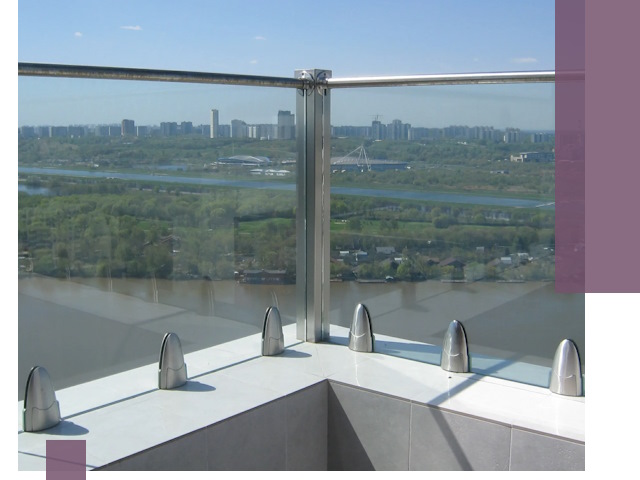 Стеклянные парапеты премиум класса в Бугульме для домов и бизнесов